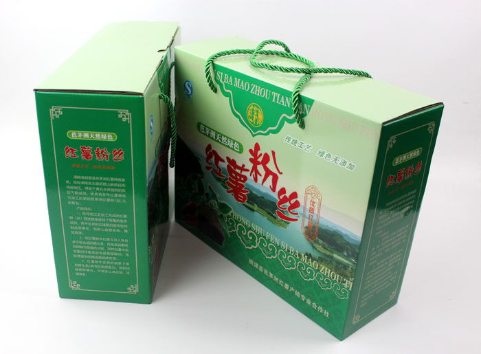 定制禮品包裝盒，長沙包裝廠力助桃源縣芭茅洲“紅薯粉絲”檔次倍增